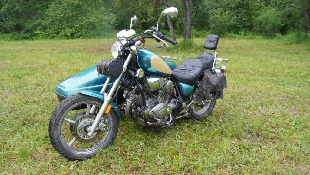 Yamaha Virago с коляской