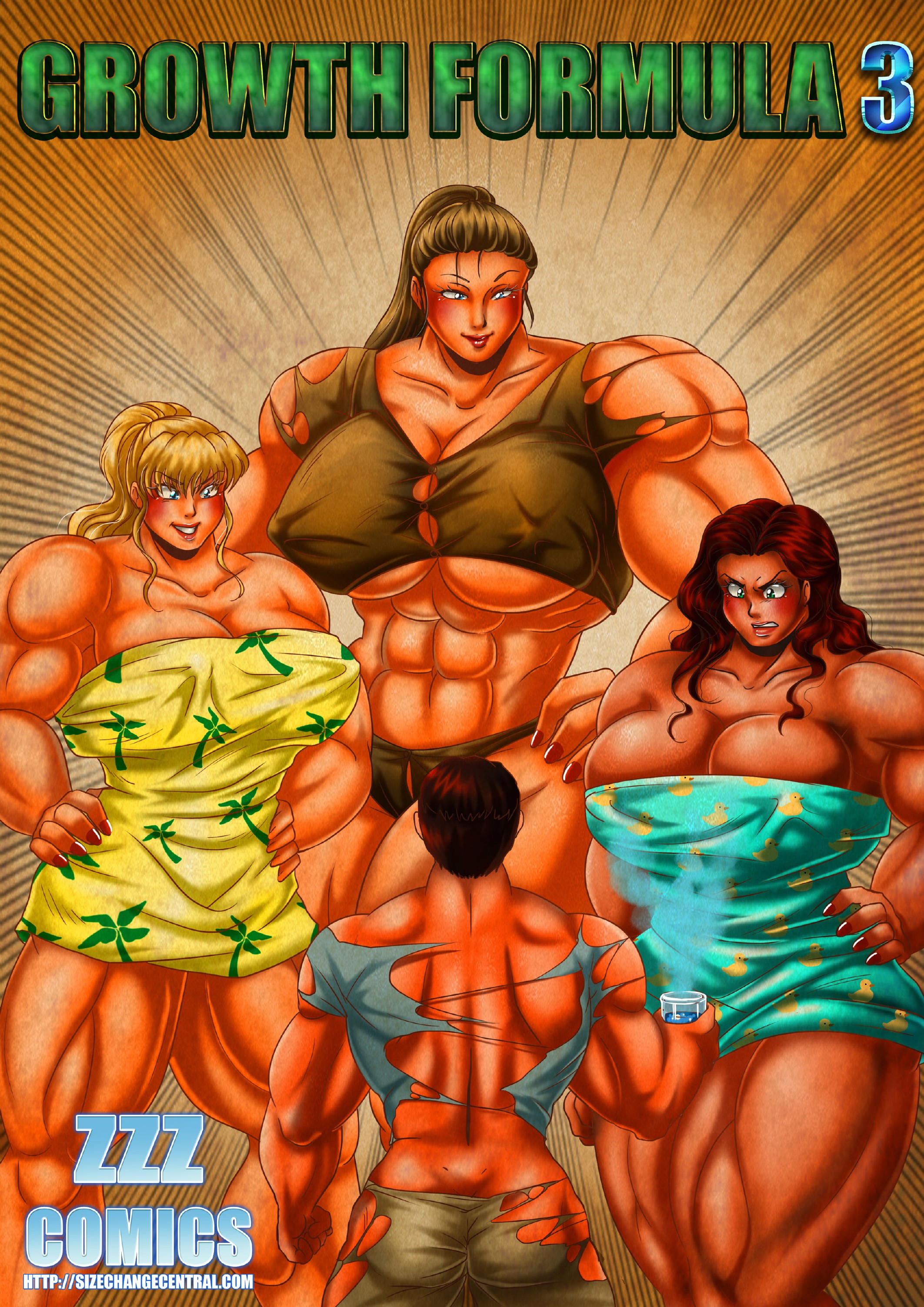 Muscular giantess babes in ZZZ Comics Growth Formula ch 3 CE Porn Comics
