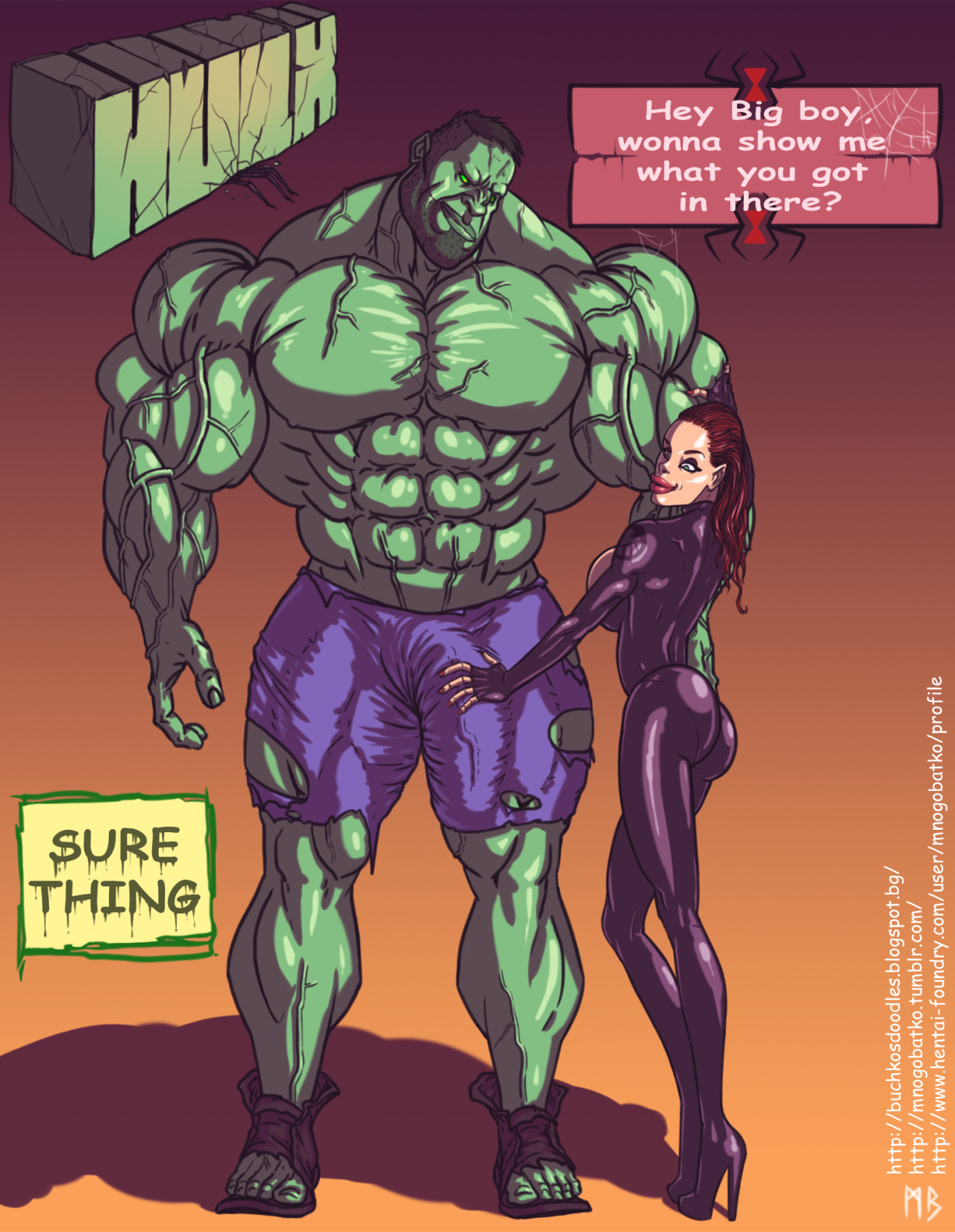 Mnogobatko Hulk vs Black Widow Ongoing Porn Comic