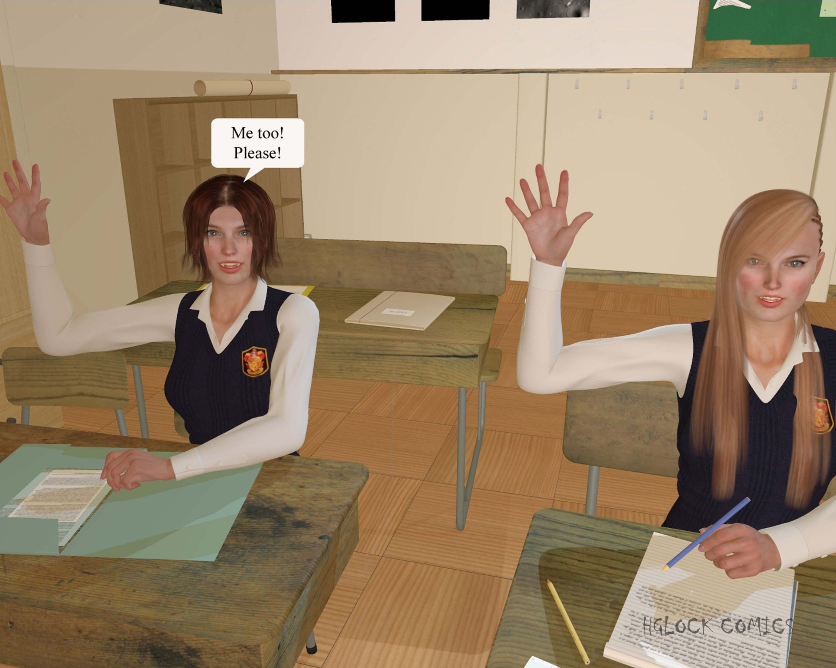 HGLOCK - School Project 1-4 3D Porn Comic