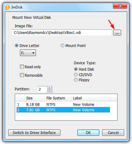 Imdisk. Virtual Disk. Sam Driver Disc.