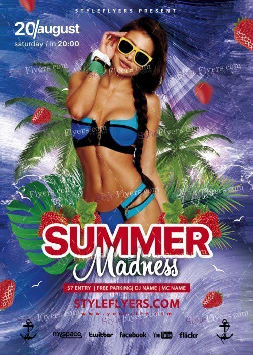 Summer madness. Саммер Маднесс. Summer Madness афиша. Summer Madness афиша ночной клуб. Sale PSD Flyer.